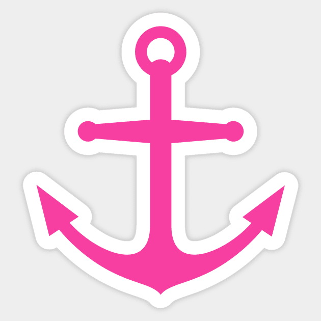 Hot pink anchor Sticker by Mhea